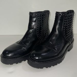 Zara black studded Chelsea Boots size 4.5